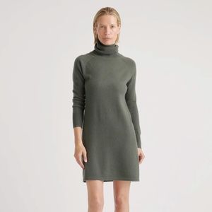Quince Mongolian Cashmere Turtleneck Sweater Dress, NWT